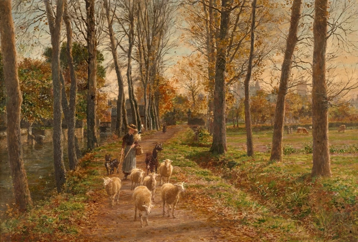 Marie - François Firmin, Girard, Mattina d'autunno, vicino a Loches